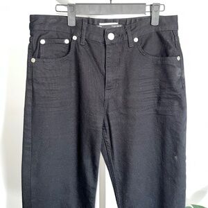 Zara (M/6/38) black, five-pocket, straight leg cotton jeans. MOVING SALE.